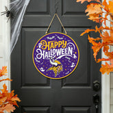Minnesota Vikings Halloween Round Door Décor with Hanging Rope, 18x18, NFL, Home