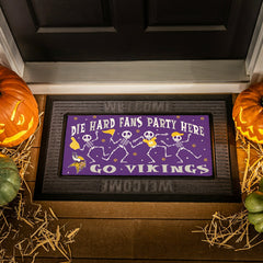 Minnesota Vikings Flocked Coir Halloween Sassafras Switch Mat, 22"x10", NFL