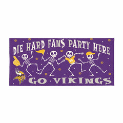 Minnesota Vikings Flocked Coir Halloween Sassafras Switch Mat, 22"x10", NFL
