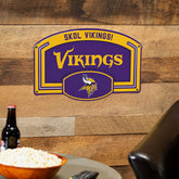 Minnesota Vikings USA Embossed Steel Wall Sign, 11" x 17", NFL, Home