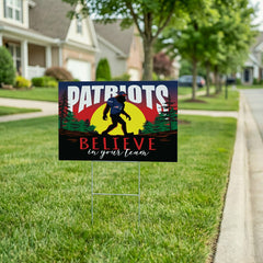 New England Patriots Yard Sign, Bigfoot, NFL, Home