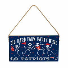 New England Patriots Halloween Wood Wall Sign, 6x11, NFL, Home