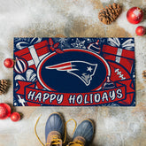 New England Patriots Holiday PVC Mat, 28"x16", NFL