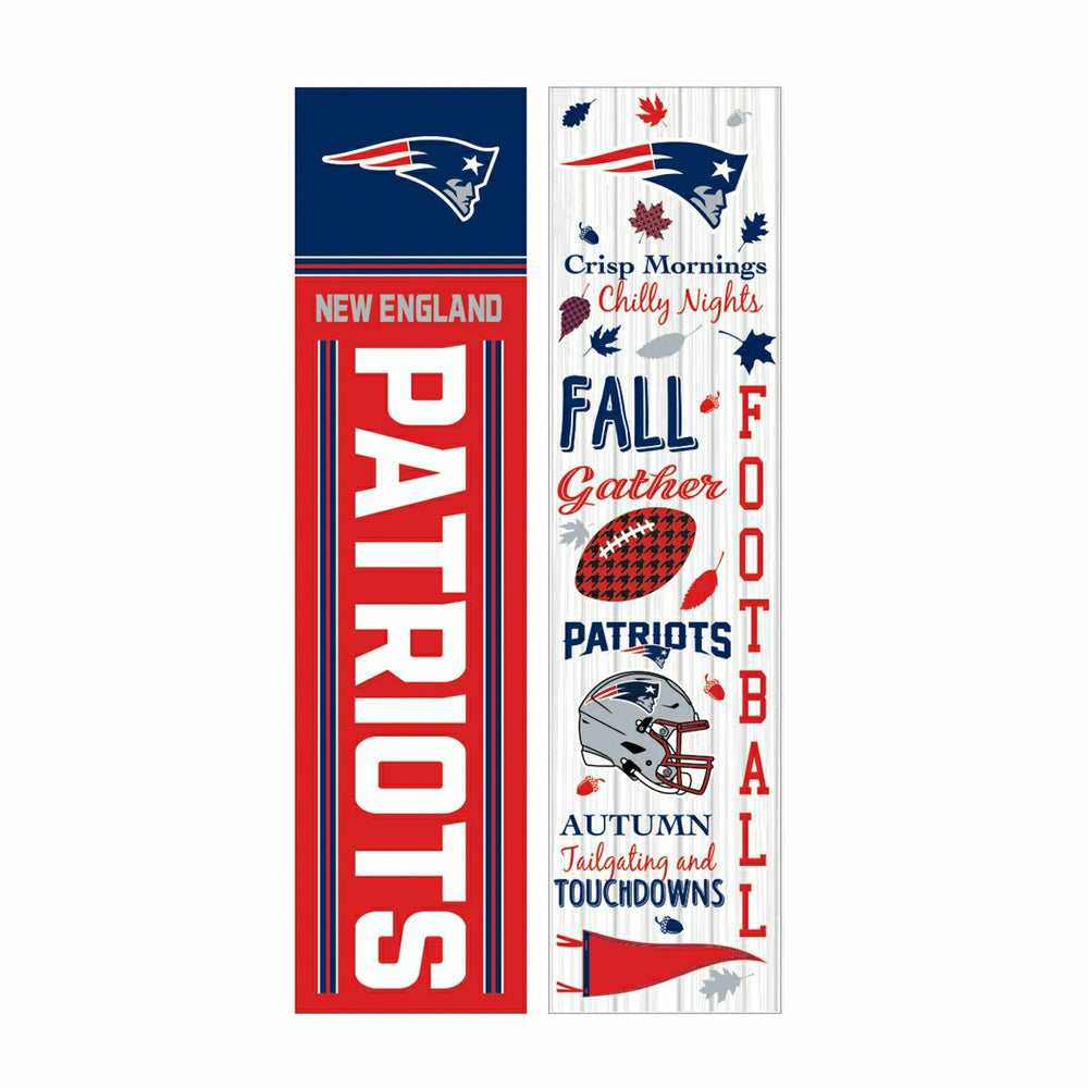 46" Double Sided Leaner, New England Patriots, Fall Seasonal, NFL, Home