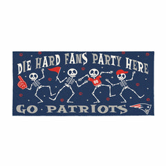 New England Patriots Flocked Coir Halloween Sassafras Switch Mat, 22"x, NFL