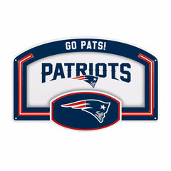 New England Patriots USA Embossed Steel Wall Sign, 11" x 17", NFL, Home
