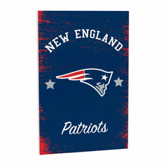 New England Patriots Wood Wall Sign, 16x24, NFL, Home