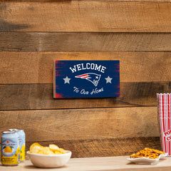 New England Patriots Wood Wall Sign, 6x11, NFL, Home