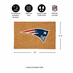 New England Patriots Large Full Color Coir Mat, 36"x24", NFL