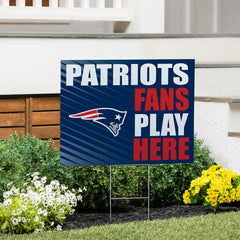 New England Patriots Coroplast Yard Sign "Fans Play Here", NFL, Home