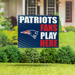 New England Patriots Coroplast Yard Sign "Fans Play Here", NFL, Home