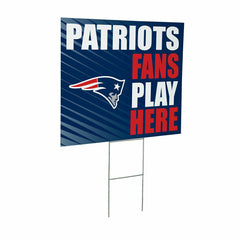 New England Patriots Coroplast Yard Sign "Fans Play Here", NFL, Home
