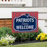 New England Patriots Coroplast Yard Sign, "Fans Welcome", NFL, Home