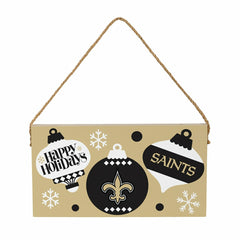 New Orleans Saints Holiday Wood Wall Sign, 6x11, NFL, Home