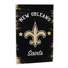 New Orleans Saints Wood Wall Sign, 16x24, NFL, Home