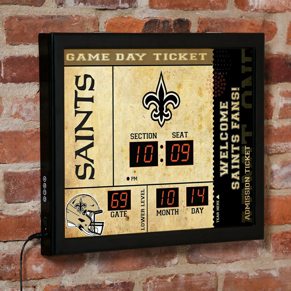 Scoreboard Wall Clock, New Orleans Saints, NFL, Home