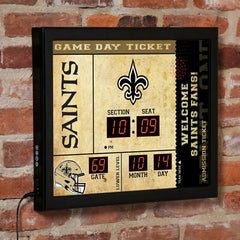 Scoreboard Wall Clock, New Orleans Saints, NFL, Home