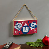 New York Giants Holiday Wood Wall Sign, 6x11, NFL, Home