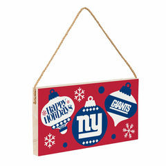 New York Giants Holiday Wood Wall Sign, 6x11, NFL, Home