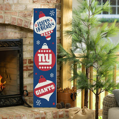 47" Double Sided Leaner, New York Giants, Christmas, NFL, Home