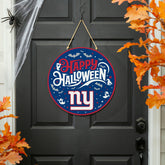 New York Giants Halloween Round Door Décor with Hanging Rope, 18x18, NFL, Home
