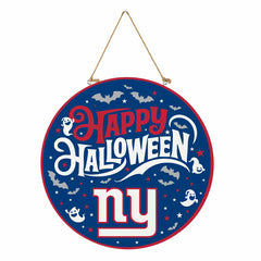 New York Giants Halloween Round Door Décor with Hanging Rope, 18x18, NFL, Home