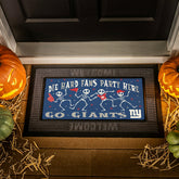 New York Giants Flocked Coir Halloween Sassafras Switch Mat, 22"x10", NFL