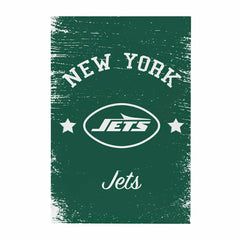 New York Jets Wood Wall Sign, 16x24, NFL, Home