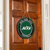 New York Jets Round Door Décor with Hanging Rope, 18x18, NFL, Home
