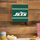 New York Jets Wood Wall Sign, 12x12, NFL, Home