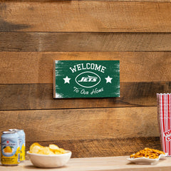 New York Jets Wood Wall Sign, 6x11, NFL, Home
