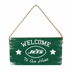 New York Jets Wood Wall Sign, 6x11, NFL, Home