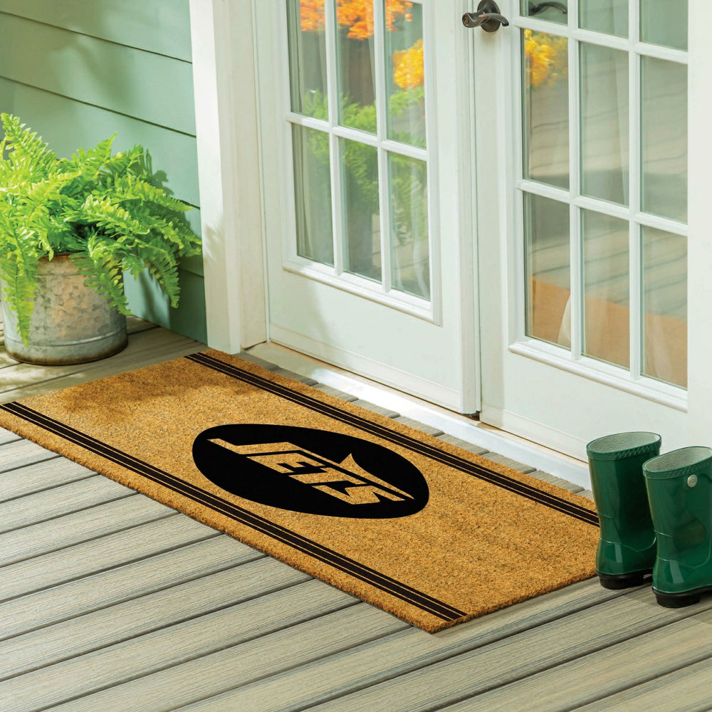 New York Jets Extra Large One Color Coir Mat, 60"x24", NFL