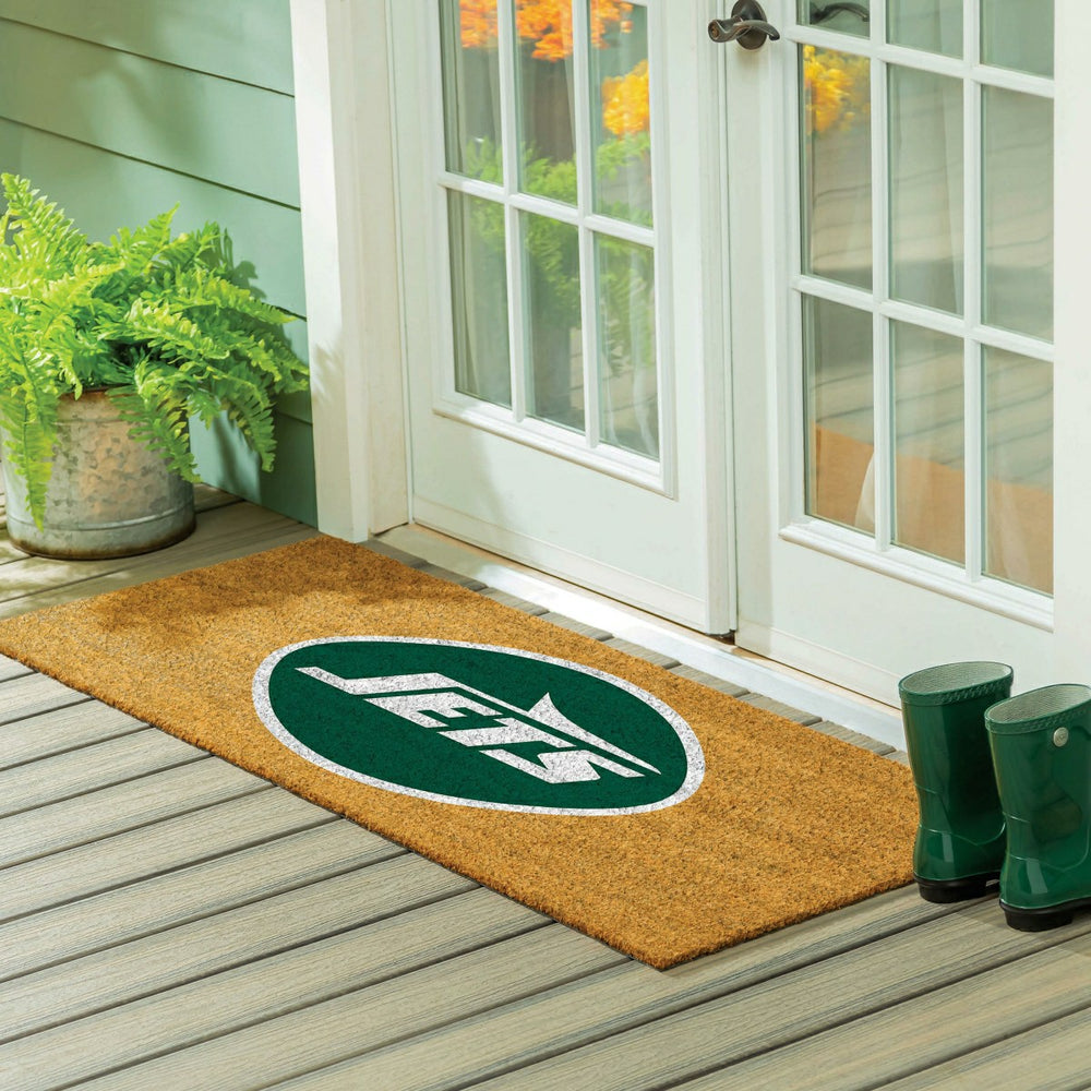 New York Jets Extra Large Full Color Coir Mat, 60"x24", NFL