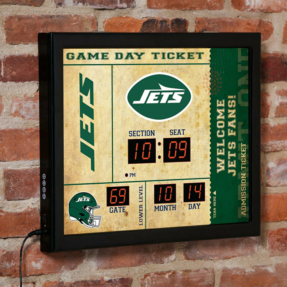 Scoreboard Wall Clock, New York Jets, NFL, Home