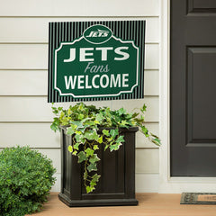 New York Jets Coroplast Yard Sign, "Fans Welcome", NFL, Home