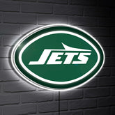 New York Jets LED Wall Decor, Glazelite, Logo, NFL, Home