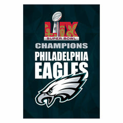 Philadelphia Eagles Super Bowl 59 Champions Flag, House, NFL