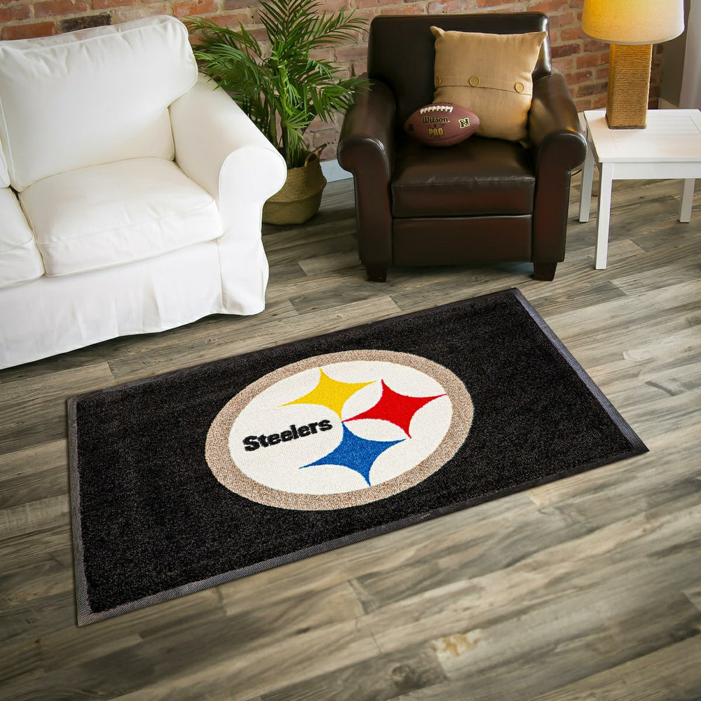3'x5' Large USA Indoor Outdoor Entryway Mat, Pittsburgh Steelers, NFL