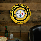 Pittsburgh Steelers, Metal Lite, Round, NFL