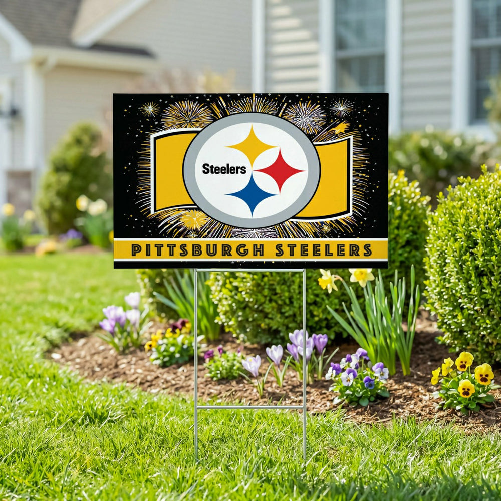 Pittsburgh Steelers Yard Sign, Patriotic, NFL, Home