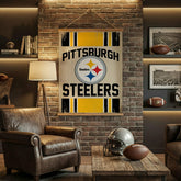 Pittsburgh Steelers, Canvas Wall Tapestry, Large, 54x36, NFL, Home