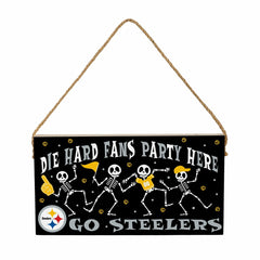 Pittsburgh Steelers Halloween Wood Wall Sign, 6x11, NFL, Home