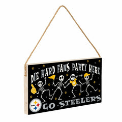 Pittsburgh Steelers Halloween Wood Wall Sign, 6x11, NFL, Home