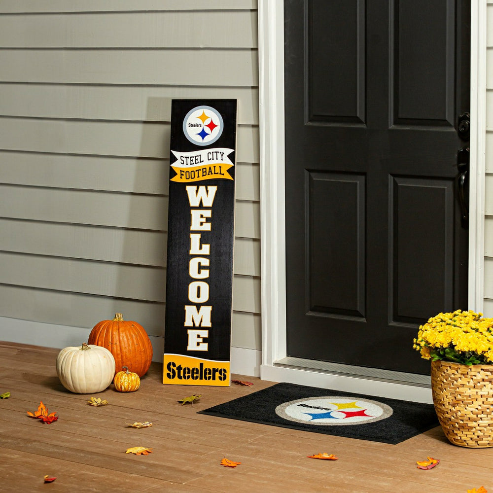 46" Double Sided Leaner, Pittsburgh Steelers, Fall Seasonal, NFL, Home