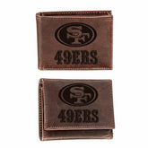 San Francisco 49ers, Bi-Fold and Tri-Fold Wallet Gift Set, Brown, NFL, Home