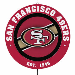 San Francisco 49ers, Metal Lite, Round, NFL