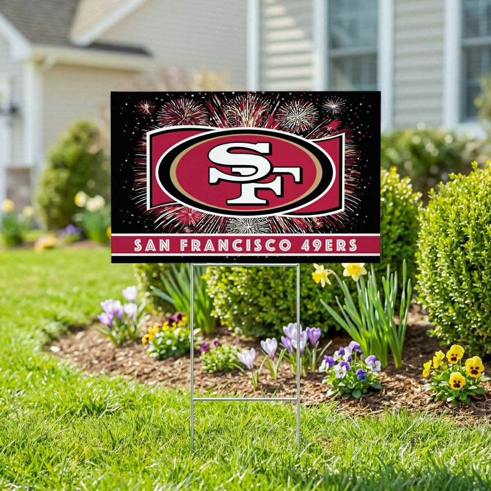 San Francisco 49ers Yard Sign, Patriotic, NFL, Home