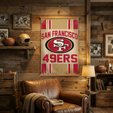 San Francisco 49ers, Canvas Wall Tapestry, Medium, 36x24, NFL, Home