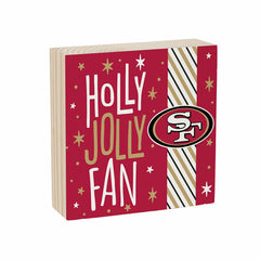 San Francisco 49ers Block, Holiday, 6x6, NFL, Home